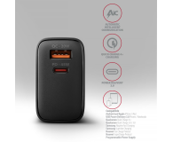 AXAGON ACU-PQ45 Ładowarka sieciowa 2-port QC3.0,4.0/AFC/FCP/PPS/Apple + PD type-C, 45W, Czarna - 1485043 - zdjęcie 2